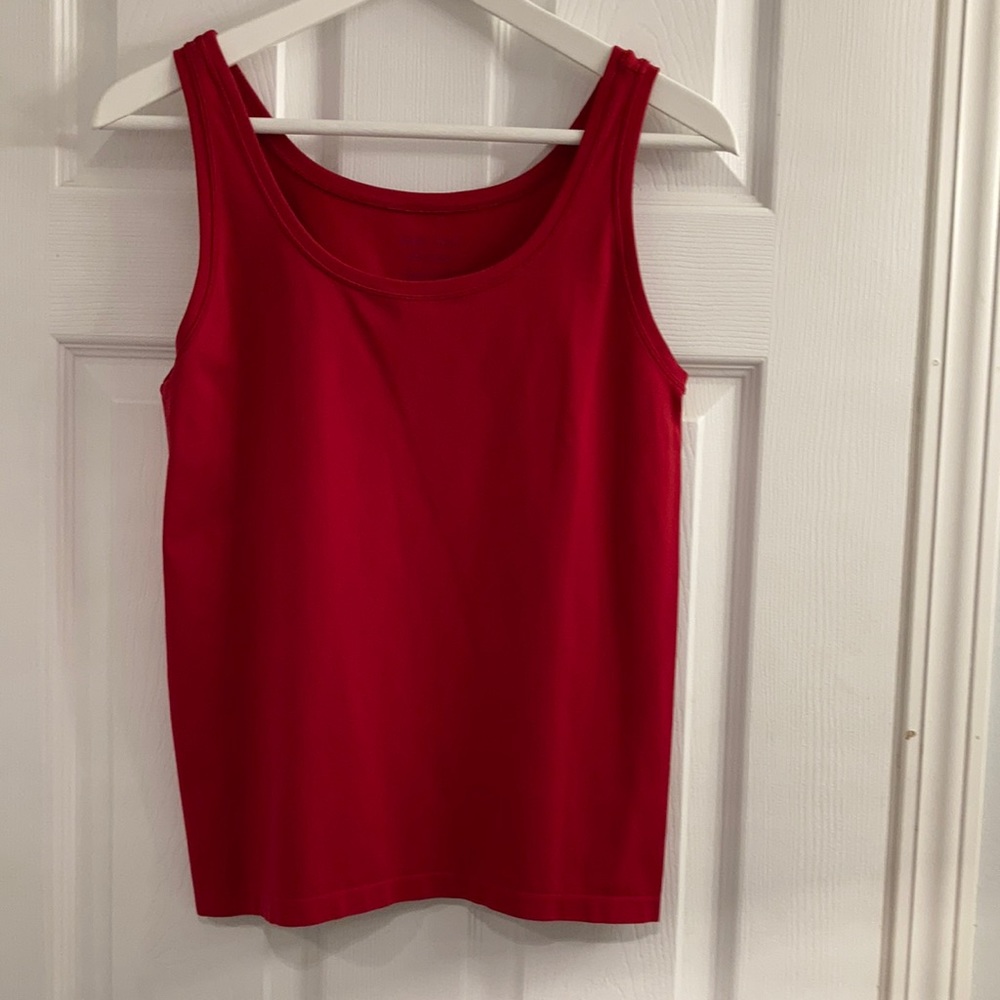 EUC WHBM Red Sleeveless Scoop Neck Tank-SZ LARGE